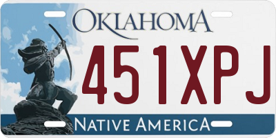OK license plate 451XPJ