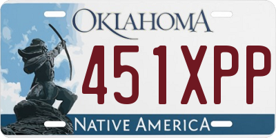 OK license plate 451XPP