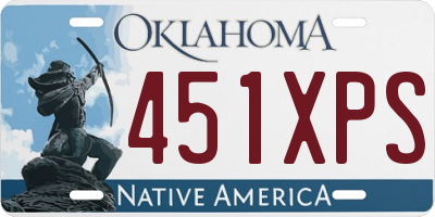 OK license plate 451XPS