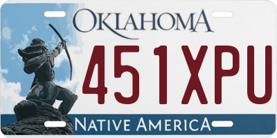 OK license plate 451XPU