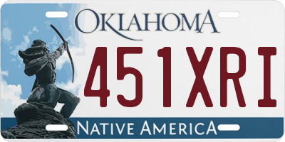 OK license plate 451XRI