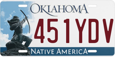 OK license plate 451YDV