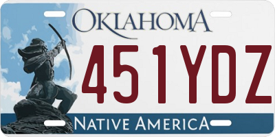 OK license plate 451YDZ