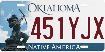 OK license plate 451YJX