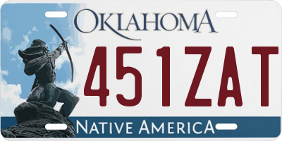 OK license plate 451ZAT
