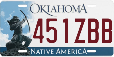 OK license plate 451ZBB