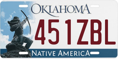 OK license plate 451ZBL