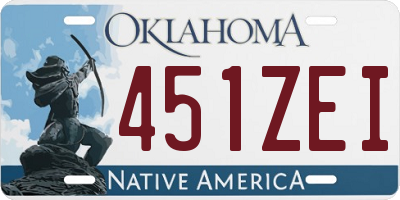 OK license plate 451ZEI