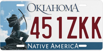 OK license plate 451ZKK