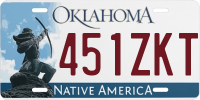 OK license plate 451ZKT