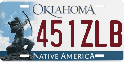 OK license plate 451ZLB