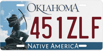 OK license plate 451ZLF