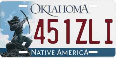 OK license plate 451ZLI