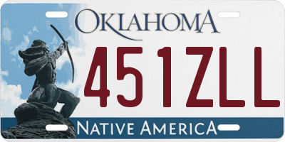 OK license plate 451ZLL