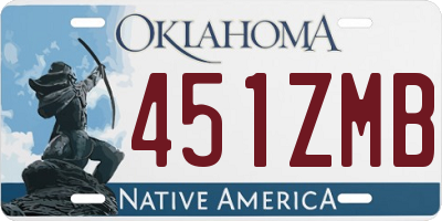 OK license plate 451ZMB