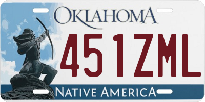OK license plate 451ZML