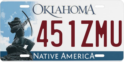 OK license plate 451ZMU
