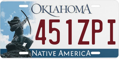 OK license plate 451ZPI