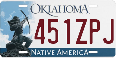 OK license plate 451ZPJ