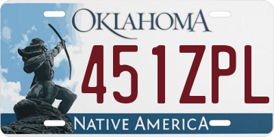 OK license plate 451ZPL