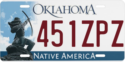 OK license plate 451ZPZ