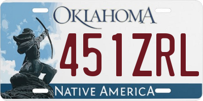 OK license plate 451ZRL