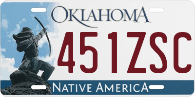 OK license plate 451ZSC