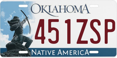 OK license plate 451ZSP