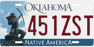 OK license plate 451ZST