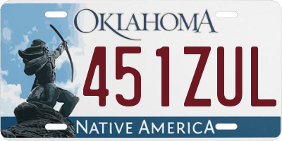 OK license plate 451ZUL