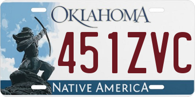 OK license plate 451ZVC