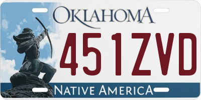 OK license plate 451ZVD