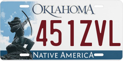 OK license plate 451ZVL