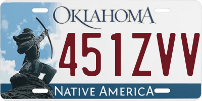 OK license plate 451ZVV