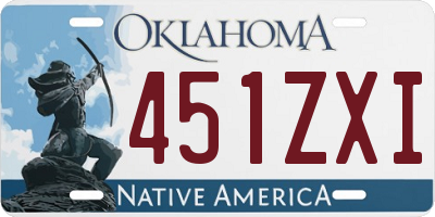 OK license plate 451ZXI