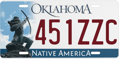 OK license plate 451ZZC