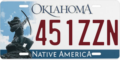 OK license plate 451ZZN