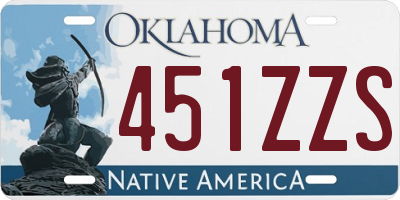 OK license plate 451ZZS