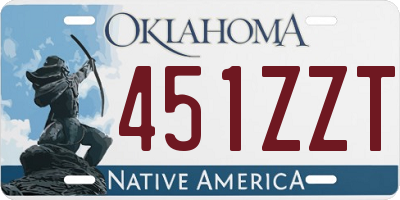 OK license plate 451ZZT