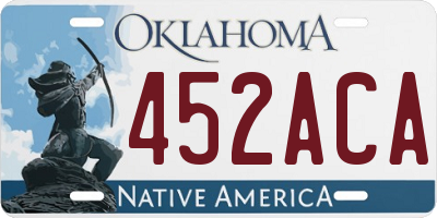 OK license plate 452ACA