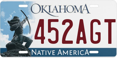 OK license plate 452AGT