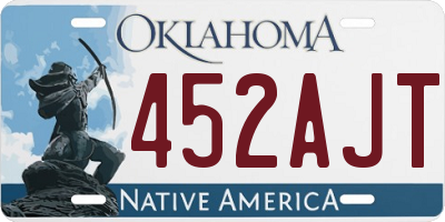 OK license plate 452AJT