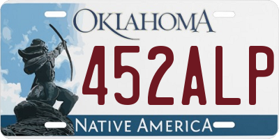 OK license plate 452ALP