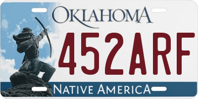 OK license plate 452ARF