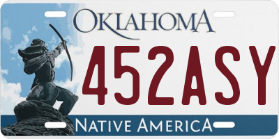 OK license plate 452ASY