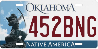 OK license plate 452BNG