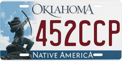 OK license plate 452CCP