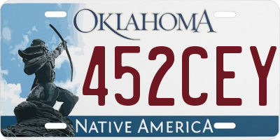 OK license plate 452CEY