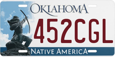 OK license plate 452CGL