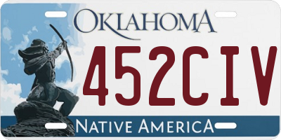 OK license plate 452CIV